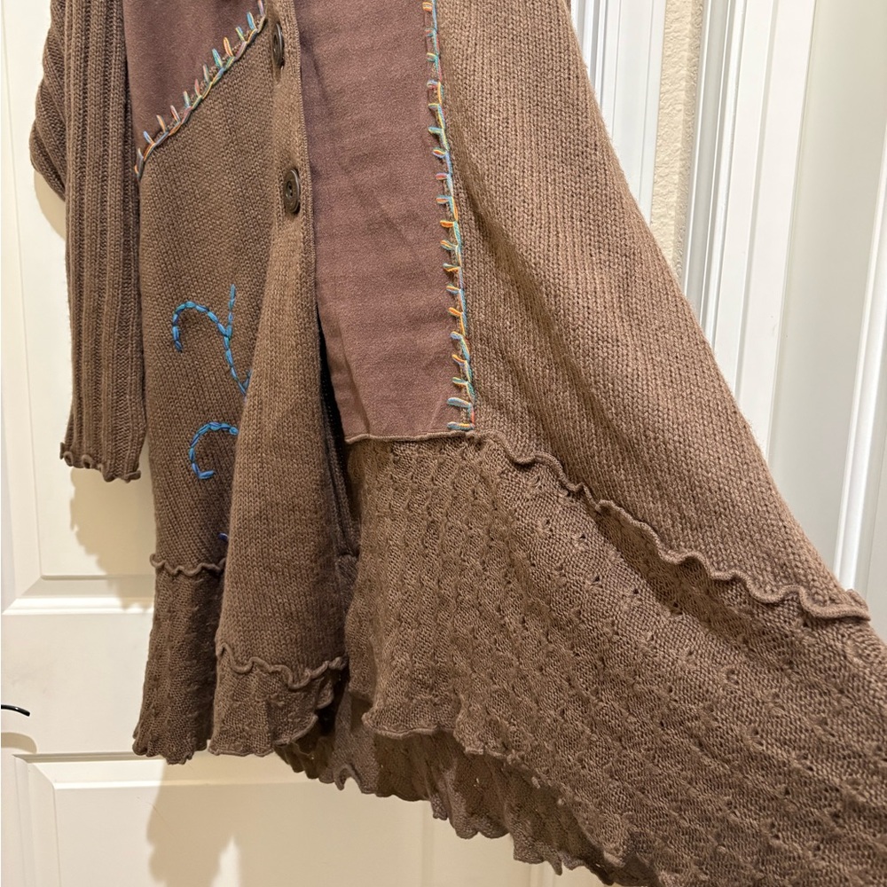 John Browns Fur Collar Knit Cardigan Brown - Picture 4 of 6